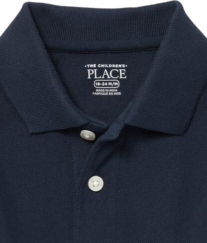 The Children's Place Baby Boys and Toddler Boys Long Sleeve Pique Polo, Classic Red/Nautico/White, 18-24 MONTHS in Saudi Arabia