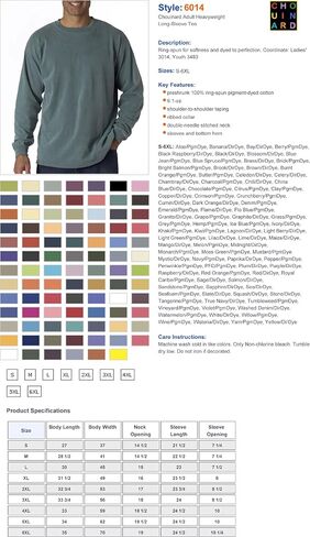 Comfort Colors Men's Adult Long Sleeve Tee, Style 6014 in Kuwait