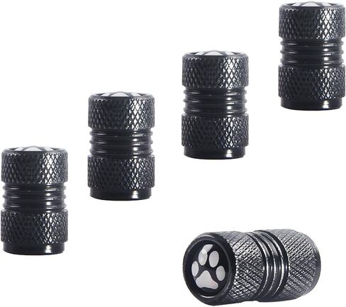 CAR Metal Tyre Valve Caps ، 5pcs Universal American Flag Flag Edre Rialve Aluminium Ralve مع غطاء غبار إطارات طوقا مطاطية للسيارة ، سيارات الدفع الرباعي ، شاحنة ، دراجة نارية ، دراجة دراجة in Kuwait