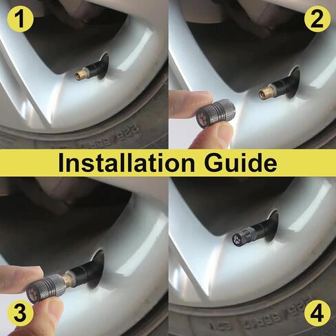 CAR Metal Tyre Valve Caps ، 5pcs Universal American Flag Flag Edre Rialve Aluminium Ralve مع غطاء غبار إطارات طوقا مطاطية للسيارة ، سيارات الدفع الرباعي ، شاحنة ، دراجة نارية ، دراجة دراجة in Kuwait