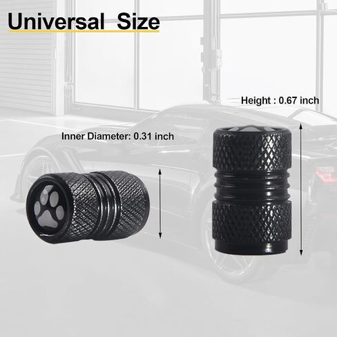 CAR Metal Tyre Valve Caps ، 5pcs Universal American Flag Flag Edre Rialve Aluminium Ralve مع غطاء غبار إطارات طوقا مطاطية للسيارة ، سيارات الدفع الرباعي ، شاحنة ، دراجة نارية ، دراجة دراجة in Kuwait