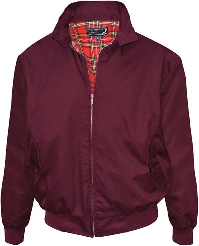 Spirit of England Mens Classic Harrington Style Jacket Knightsbridge Blue Tartan Lined in Kuwait