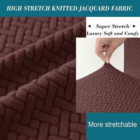 HFCNMY Banquet Armchair Slipcover,Stretch Knitted Jacquard Armchair Cover Washable Chair Covers Soft Chair Slipcovers with Arms Armchair Slipcovers for Living Room Furniture Protector Beige in Saudi Arabia