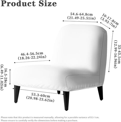 Pink White Flower Armless Accent Chair Cover Stretch Slipper Chair Slipcovers with Elastic Bottom Furniture Protector Cover for Living Room Home Hotel in Kuwait