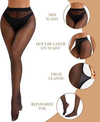 جوارب للنساء ، لوحات جوارب شديدة 40D ، جوارب جوارب جوارب طويلة في منتصف الخصر in Kuwait