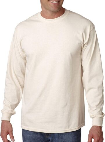 Gildan Ultra Cotton 6 oz. Long-Sleeve T-Shirt (G240) NATURAL in Saudi Arabia