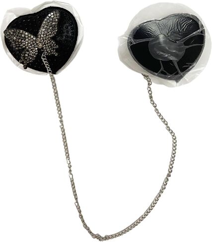 Rhinestone Shiny Butterfly Sticky Nipple Covers Breast Petals Glitter Pasties for Women in Saudi Arabia