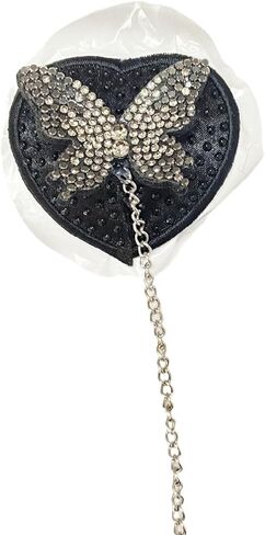 Rhinestone Shiny Butterfly Sticky Nipple Covers Breast Petals Glitter Pasties for Women in Saudi Arabia