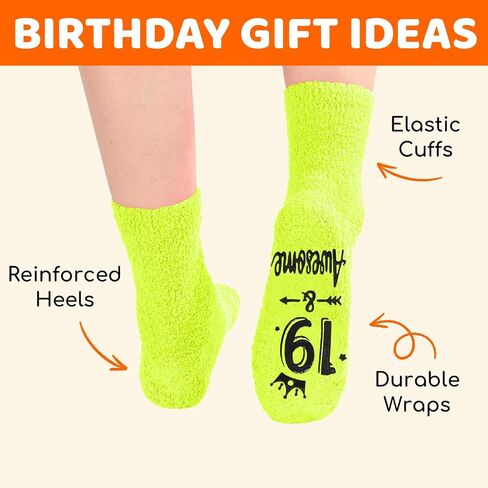 HAPPYPOP 19th Birthday Gift Ideas for Girls Boys - Socks Gifts for 19 Year Old Young Adults in Saudi Arabia