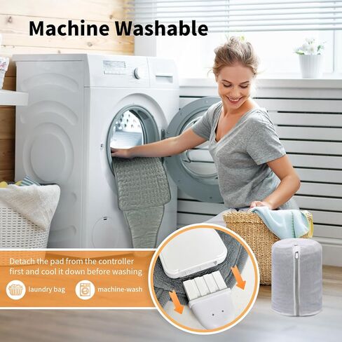 Calido Heating Pad for Back Pain Relief, Electric Heating Pad for Period Cramps with Belt, 6 Heat Level 4 Timer Setting & Auto Shut Off, 12"x24"+20" Large Heat Pad for Neck Shoulders Pain Relief in Saudi Arabia