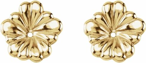 Floral-Inspired Flower Earring Jackets (Width = 11mm) in Saudi Arabia