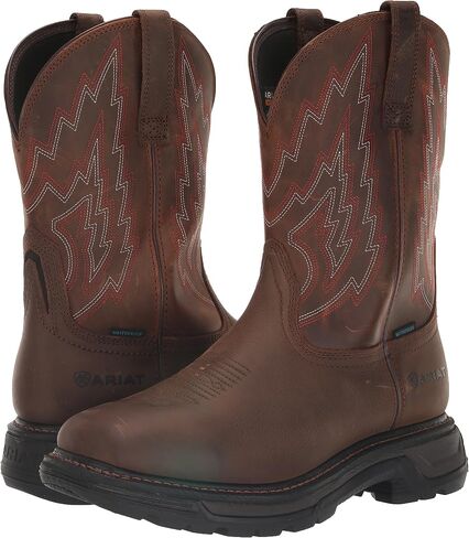 Ariat Mens Big Rig Waterproof Work Boot Dark Brown/Distressed Brown 16 X-Wide in Saudi Arabia