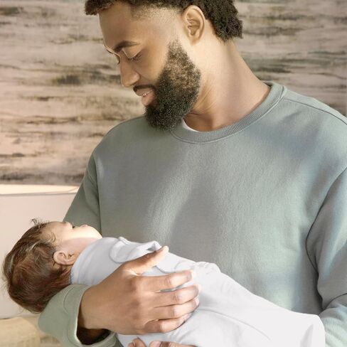 SwaddleMe من Ingenuity Original Swaddle، 100% قطن، يحسن النوم ويهدئ منعكس الدهشة، حجم ما قبل الولادة، يصل إلى 7 أرطال، عبوة واحدة، بطانية قماط للأطفال - كريمي in Kuwait