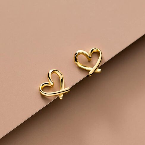 Heart Clip on Earrings for Women Cute 14K Gold Earrings Non piercing Clip Hypoallergenic Earring for Women Dainty Silver Earrings Jewelry for Men in Saudi Arabia