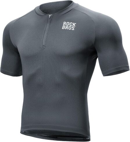 ROCKBROS Men's Cycling Jersey Short Sleeve Road Bike Shirt with 3 Rear Pockets Breathable Quick Dry Bicycle Shirt in Saudi Arabia
