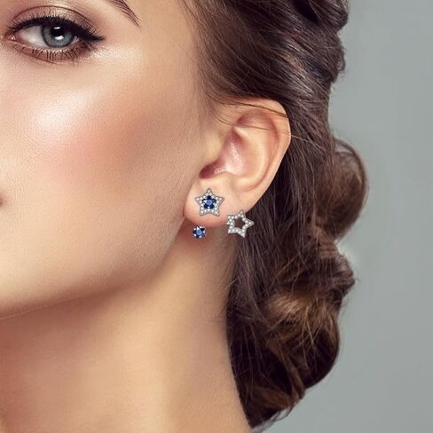 NARMO 925 Sterling Silver Butterfly Earrings Moon Sun Tassels Ear Clip Stud Earrings Colorful Feather Earrings for Women in Saudi Arabia