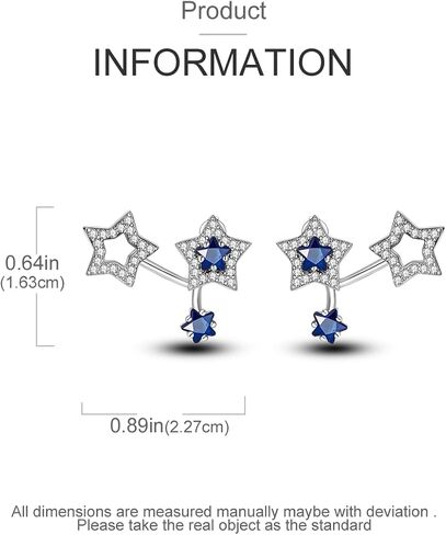 NARMO 925 Sterling Silver Butterfly Earrings Moon Sun Tassels Ear Clip Stud Earrings Colorful Feather Earrings for Women in Saudi Arabia