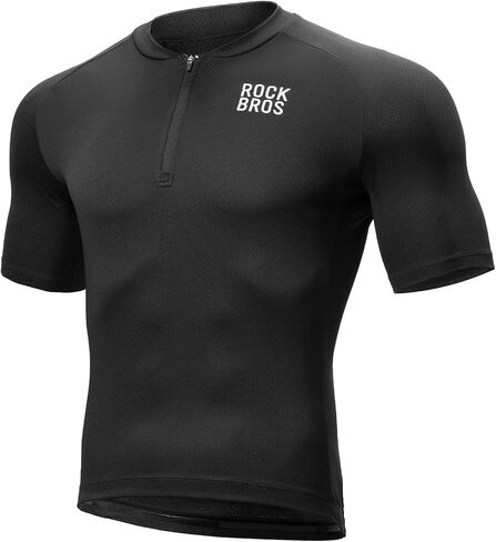 ROCKBROS Men's Cycling Jersey Short Sleeve Road Bike Shirt with 3 Rear Pockets Breathable Quick Dry Bicycle Shirt in Saudi Arabia