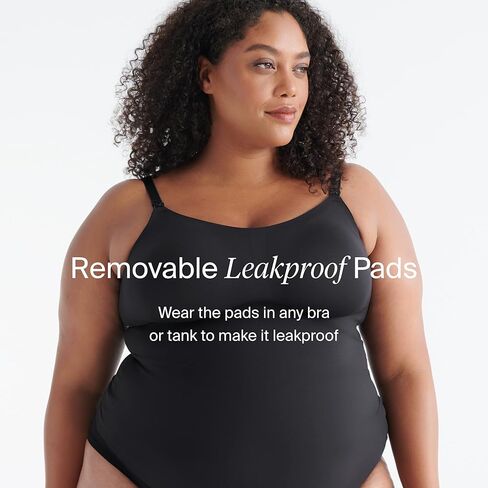 تانك الرضاعة KNIX Seamless BlissFit المقاوم للتسرب - حمالة صدر أمومة لاسلكية بدون خياطة من الألياف اللدنة للنساء المرضعات - أسود، مقاس XXX-Large Plus (42E-G) in Kuwait