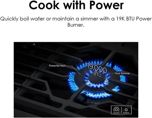 SAMSUNG NA36N6555TG / NA36N6555TG/AA / NA36N6555TG/AA 36 inch Black Stainless 5 Burner Gas Cooktop in Saudi Arabia
