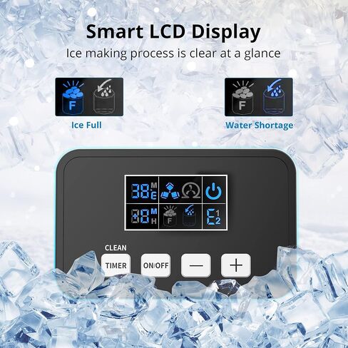 Countertop Nugget Ice Maker, 44 Lbs of Crunchy Pebble Cubes A Day, Stainless Steel Tabletop Machine with 24H Timer, Self-Cleaning, Small Portable Maker for Home, Office, Bar, Silver (HZB-20BN) in Saudi Arabia