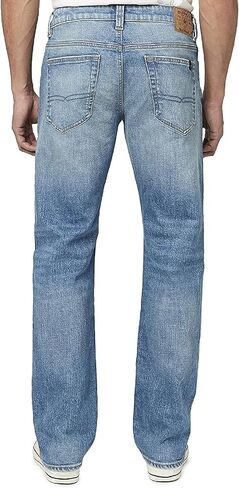 Buffalo David Bitton Men's Relaxed Straight Driven Jeans, Mid Blue Sanded, 38 32 in Saudi Arabia
