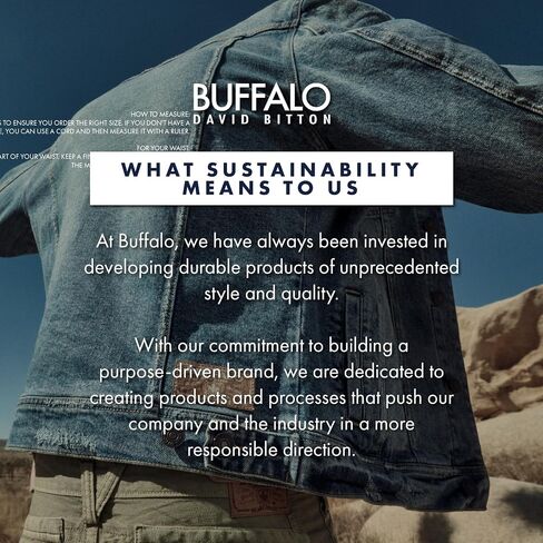 Buffalo David Bitton Men's Relaxed Straight Driven Jeans, Mid Blue Sanded, 38 32 in Saudi Arabia