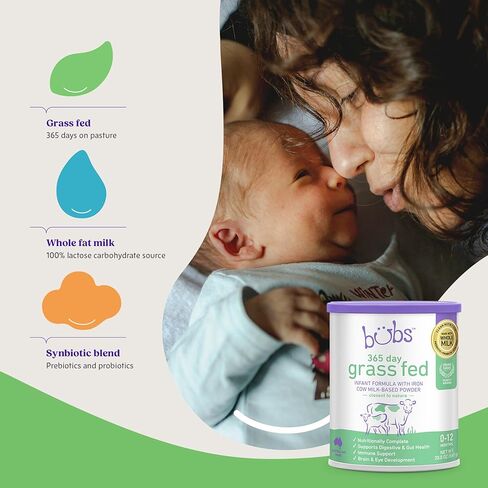 تركيبة الأطفال الغذائية المعتمدة على الحليب من Aussie Bubs Grass، للأطفال من عمر 12 إلى 36 شهرًا، مصنوعة من حليب عضوي غير معدّل وراثيًا، 28.2 أونصة in Kuwait