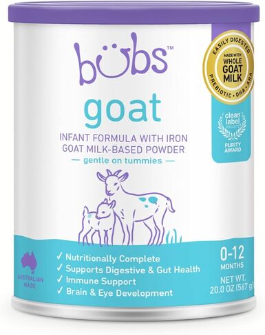 تركيبة الأطفال الصغار المعتمدة على حليب الماعز الأسترالي من Aussie Bubs، للأطفال من عمر 12 إلى 36 شهرًا، مصنوعة من حليب الماعز الطازج، 28.2 أونصة in Kuwait