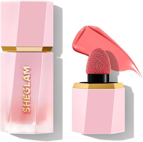 SHEGLAM Makeup - Color Bloom Liquid Blush Matte Finish - Long-wearing Waterproof Gel-Cream Blush with Sponge Tip Applicator (Cutie Pie) in Saudi Arabia
