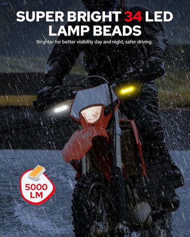 مؤشرات Benlari 4pcs تتدفق LED دراجة نارية الإشارات مصابيح الفرامل وأضواء الجري أثناء النهار الأمامي الإشارة الإشارة الأضواء المقاومة للماء لهارلي هوندا ياماها انتصار in Saudi Arabia