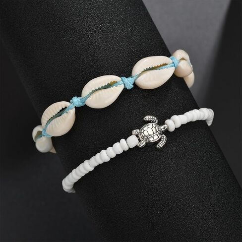 YANCHUN Anklets for Women Waterproof Sea Shell Starfish Ankle Bracelets Summer Beach Dresses for Women 2025 Vacation in Saudi Arabia