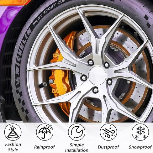 6 PCS Bullet Valve Stem Caps, Universal Bullet Shell Tire Valve Stem Caps, Aluminum Alloy Dustproof Tire Valve Stem Covers, Replacement Tire Valve Cap for Cars, Trucks, Bike, Motorcycle, SUV (Black) in Saudi Arabia
