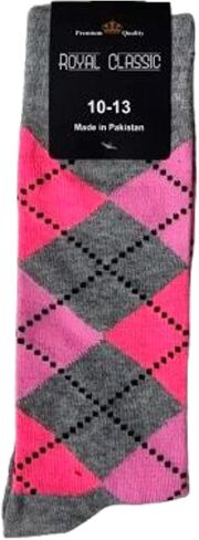 MENS ARGYLE DRESS SOCKS GROOMSMEN WEDDING 3-PAIRS 10-13 PINK - PURPLE - CHRISTMAS RED in Kuwait