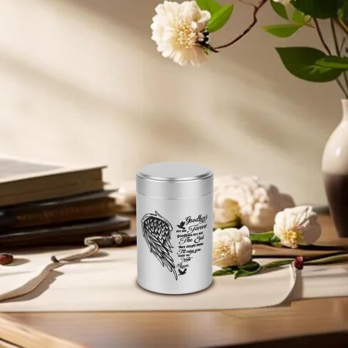 Small Urns for Human Ashes Set of 4, Mini Cremation Urn for Ashes Up to 7 Cubic Inches, Memorial Sharing Keepsake Urns Alumnium Ashes Holder, Silver in Kuwait