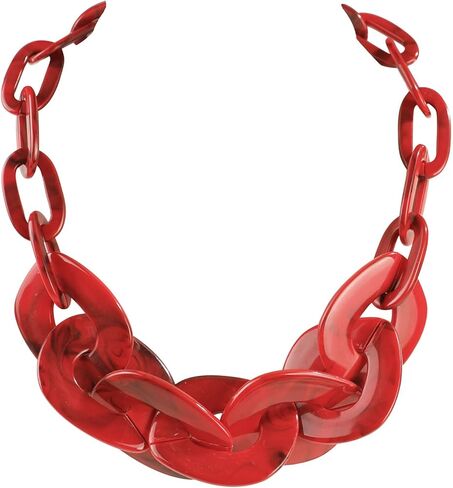 Statement Chunky Acrylic Collar Necklace for Women, Acrylic Chain Link Necklace Jewelry Gifts in Saudi Arabia