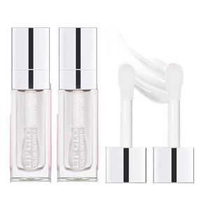 Hydrating Lip Glow Oil, Plumping Lip Gloss, Moisturizing Lip Oil Gloss, Transparent Moisturizing Lip Balm, Natural Lip Plumper, Lip Plumper Gloss Make Lips Fuller and Moisturizing (2pcs Cherry)