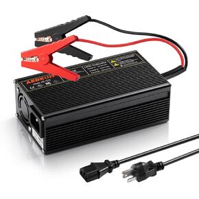 14.6V 10A Lithium Battery Charger 12V LiFePO4 Battery Charger AC-DC Smart Charger with LED Indicator Special for LiFePO4 Deep Cycle Rechargeable Batteries of Boat, RV