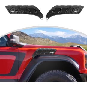 CheroCar Fender Vent Sets Compatible with 2021 2022 2023 2024 2025 Ford Bronco Raptor,Fender Flares Vent Guard Cover,Side Air Vent Outlet Cover for Bronco Raptor Exterior Accessories(Black)
