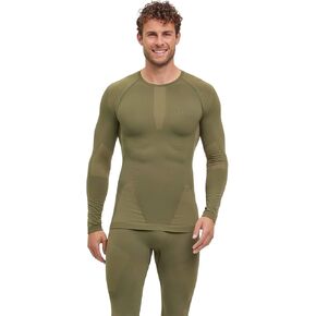 FALKE Men's Warm Crew Neck Base Layer Top, 1 Piece