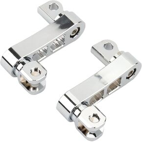 تمديد قدم القدم 2 1/4 "قابلة للتعديل PEG Mounts Highway PEG Clamps Male Mount Bracket Fit for Harley Touring Road King Street Glide Glide Sportster Dyna Fat Bob Softail (Black)