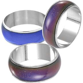 3 pcs mood Ring Smooth Handmade Alloy Temperature Changing Color Ring for Club,Exquisite Finger Rings Jewelry for Love Durability and nice
