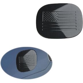 Carbon Fiber Fuel Tank Cover Gas Door Molding Trim for 2021-2025 Chevy Tahoe Suburban for 2021-2025 GMC Yukon