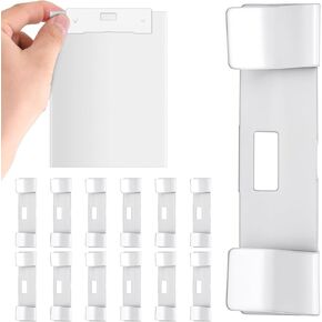 12 Pcs Vertical Blind Repair Vane Savers Blind Repair Tab Clip Fixer Replacement Clips for Vertical Blinds Repairing Verticals Slats for Window Replacement Missing Verticals Blinds Fixer Kit White