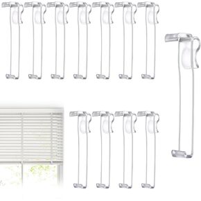 12Pcs Valance Clips for Blinds 3 Inch Clear - (Horizontal)