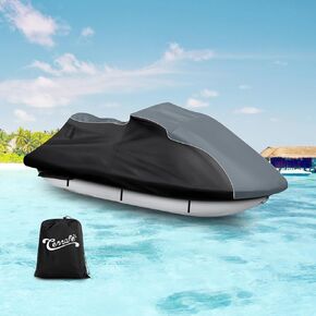 Jet Ski Cover for Yamaha VX/VX Deluxe 2015-2020,Heavy Duty 600D Oxford Waterproof Waverunner Cover,UV Protection Trailerable Jet Ski Cover