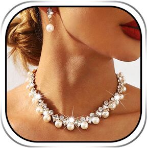 Sixexey Pearl Jewelry مجموعة الذهب لانستون المجوهرات قلادات الزفاف الزفاف مجوهرات الملحقات للنساء