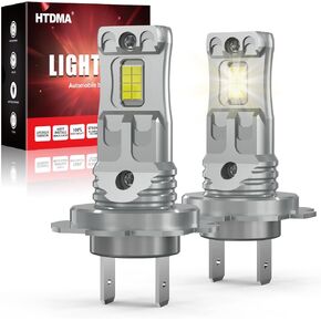 Latest upgraded H7 bulb, 6500K white, 1:1 size, fog light bulb, 35000LM ultra bright, No Adapter Required, easy to install, 2-piece set