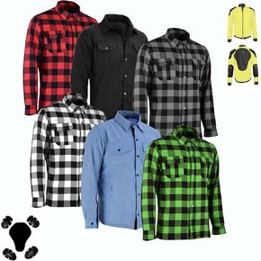 Men's Aramid-Fiber Motorcycle Shirt CE Armor Shirt With Protections Racing Gear Breathable & Adjustable