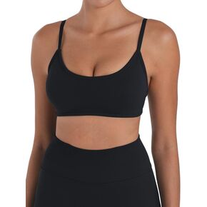 Sunzel Women's Open Back Sports Bra Strapplable Spaghetti Strap سلس منخفض التأثير على التمرين الرياضي صدرية اليوغا مع منصات قابلة للإزالة